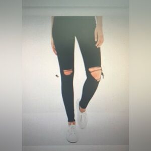 American Eagle Outfitters Black Ripped Jeans